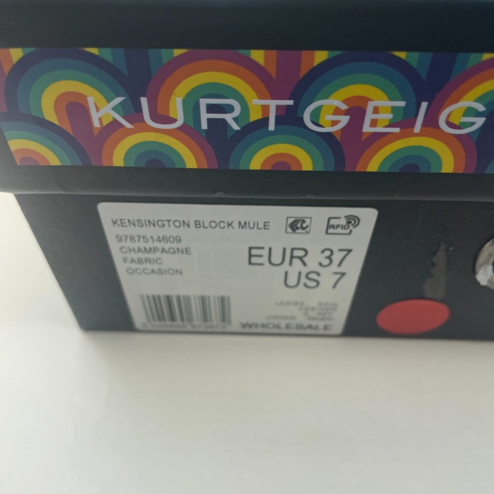 KURT GEIGER KENSINGTON BLOCK MULE HEEL 7 - Picture 12 of 13